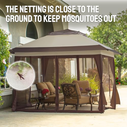 13x13 Grey Pop Up Gazebo with Wheeled Cover Bag M255305
