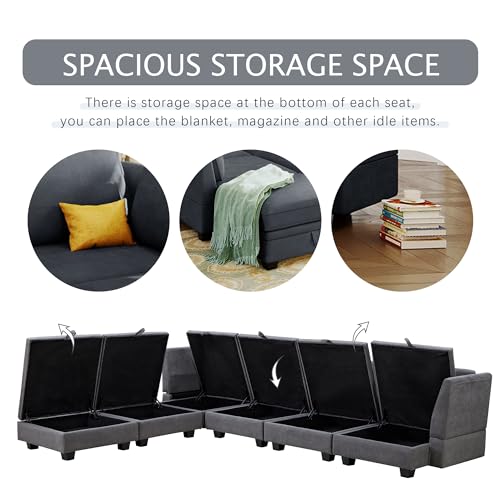Beige Chenille 2 Piece L-Shape Modular Sectional Sofa F748