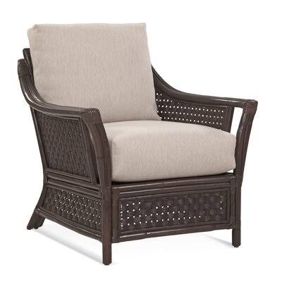 Black Blue and Cream Stripe Wide Armchair M306
