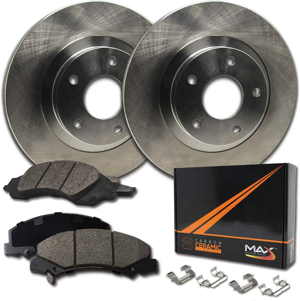Max Brakes Premium OE Rotors with Carbon Ceramic Pads V484081