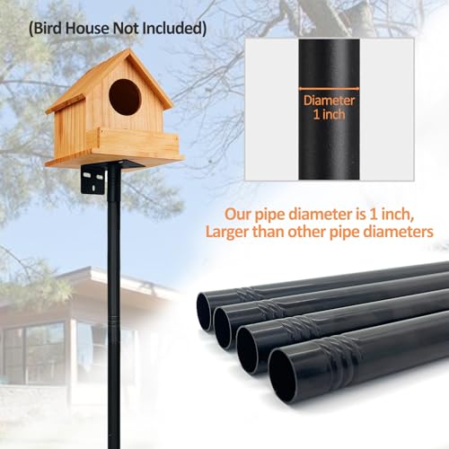 78 Inch Adjustable Heavy Duty Bird House Stand with Strong Base R986