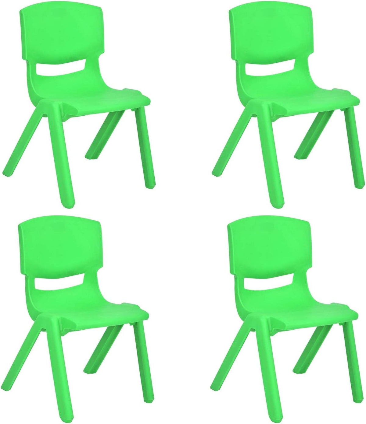 Stackable Plastic Kids Learning Chairs, 20.8x12.5 Inches, Red, 2 Pack B642014