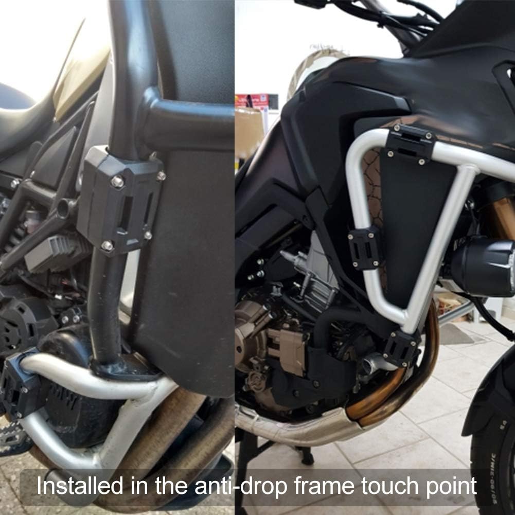 Black 3 Pair Universal Motorcycle Bumper Blocks Engine Guard Y1301