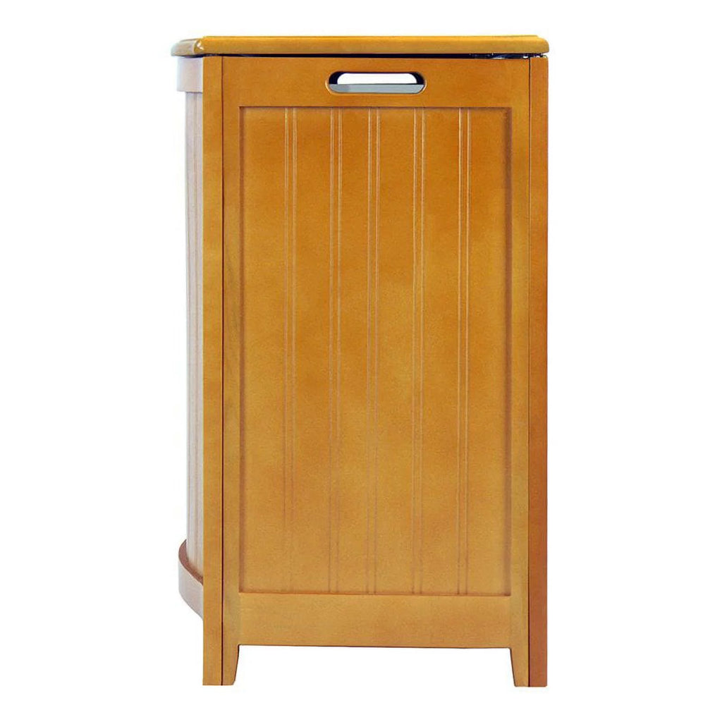 Natural Finished Wood Laundry Hamper with Interior Bag W289159