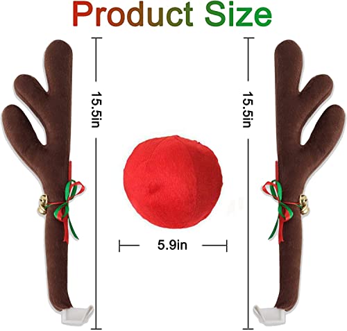 Reindeer Antlers Decoration Kit with Jingle Bells Red Nose Tail W611815