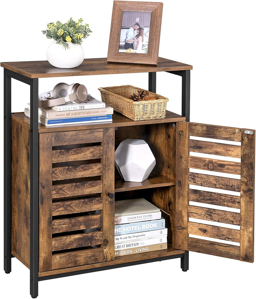Rustic Brown Standing Storage Cabinet R5747