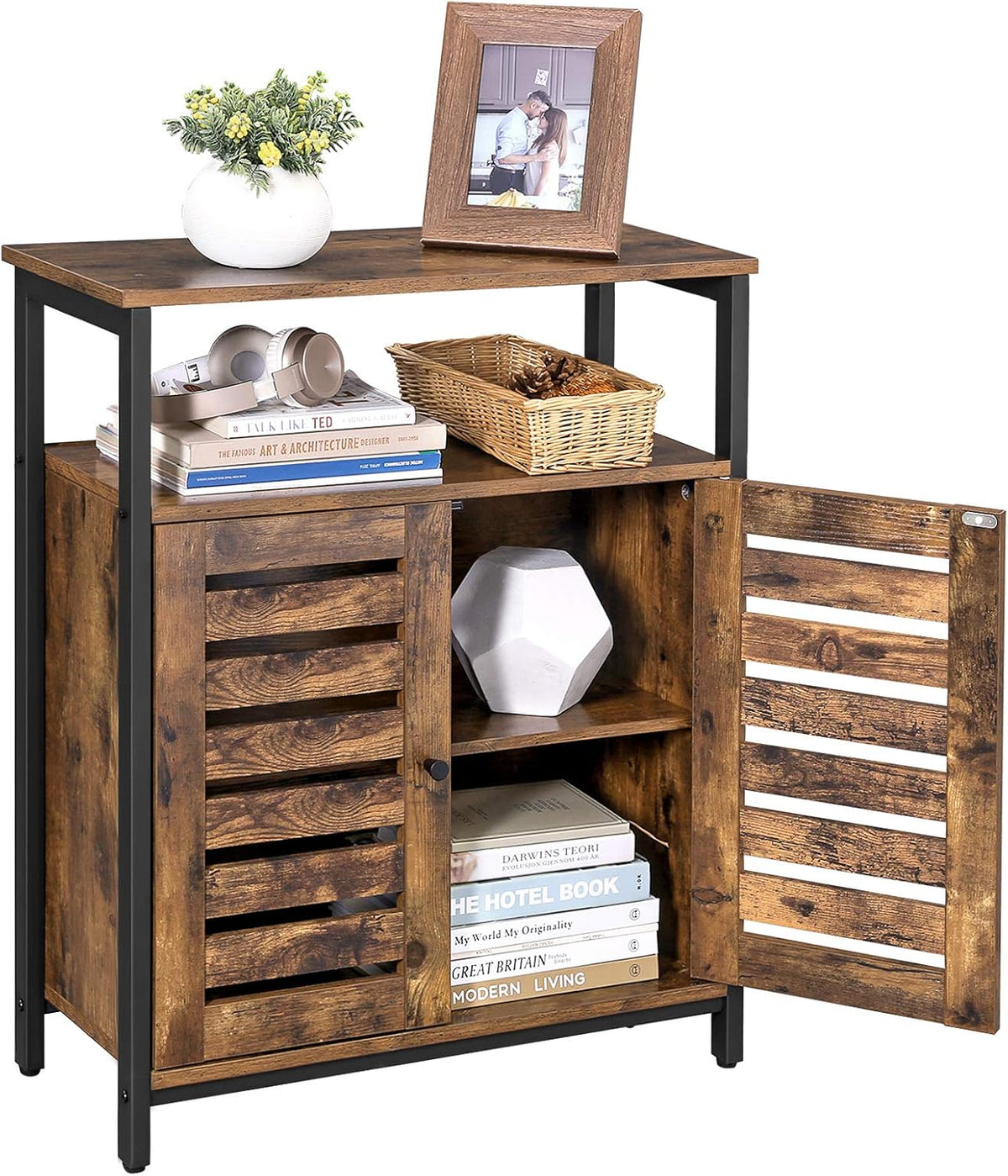 Rustic Brown Standing Storage Cabinet R5747