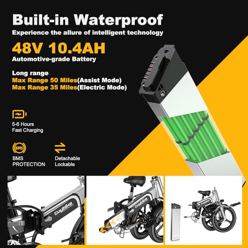 20" Fat Tire 750W 48V 12.8AH/15AH/20AH Battery 7-Speed Folding Electric Bike B4979