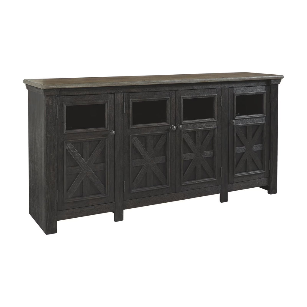 74" TV Stand in Black and Gray K5077