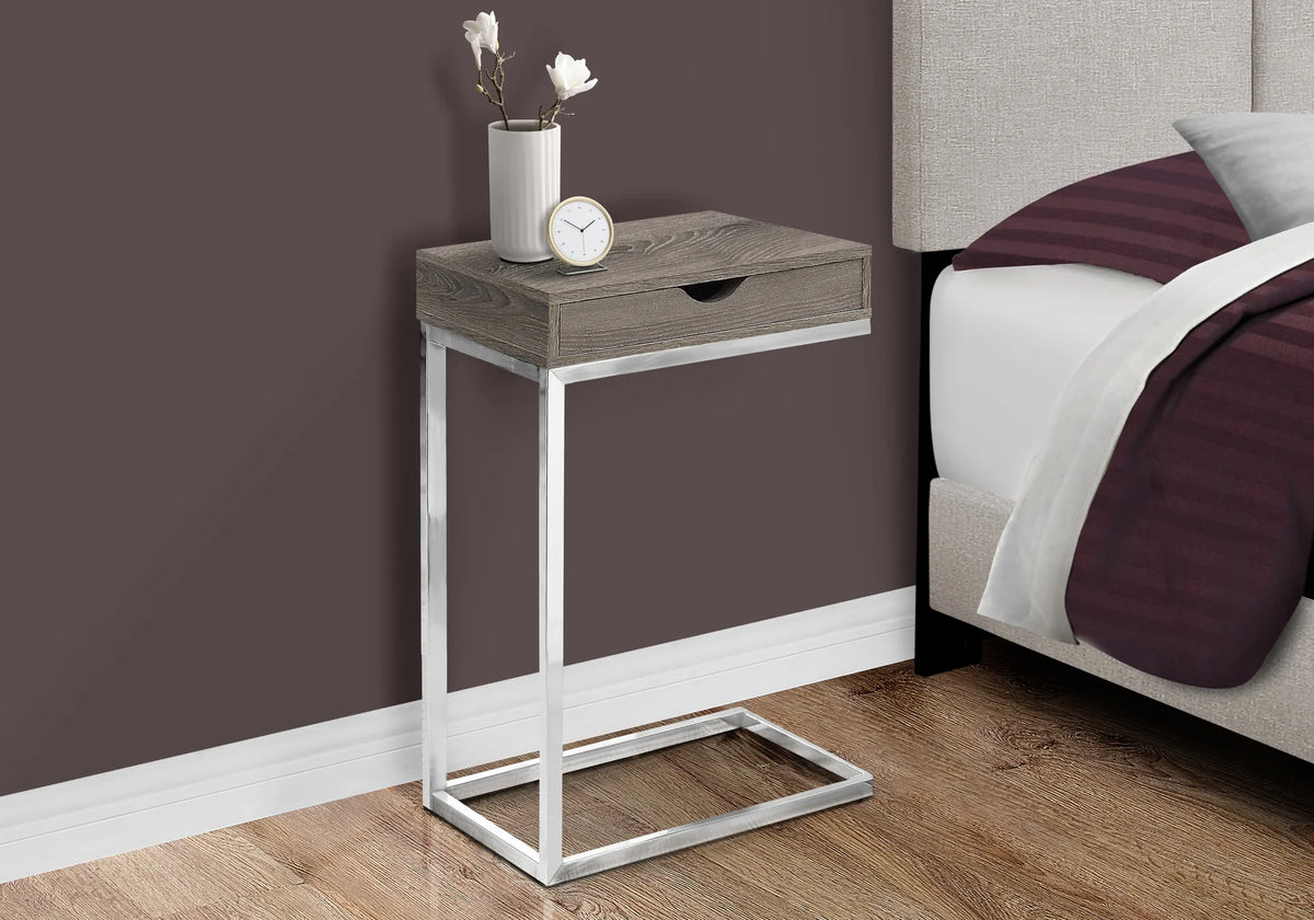 C-shaped Brown Laminate Accent Table Y23002