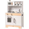 2 in 1 Wooden Play Kitchen Playset with Cookware Accessories R9982