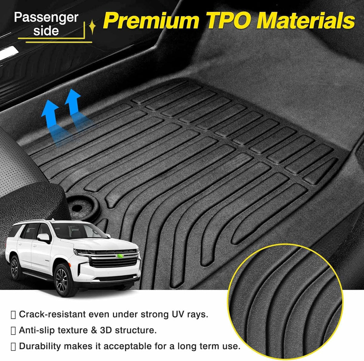All Weather Floor Liner 2 Row Heavy Duty Pack of 2 O5001