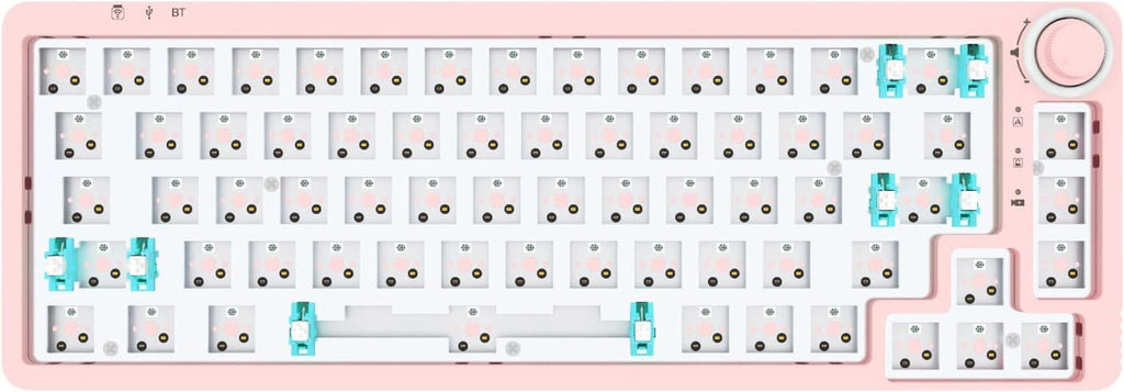 Clear Green 67 Keys Hot Swappable Mechanical Keyboard Kit U937