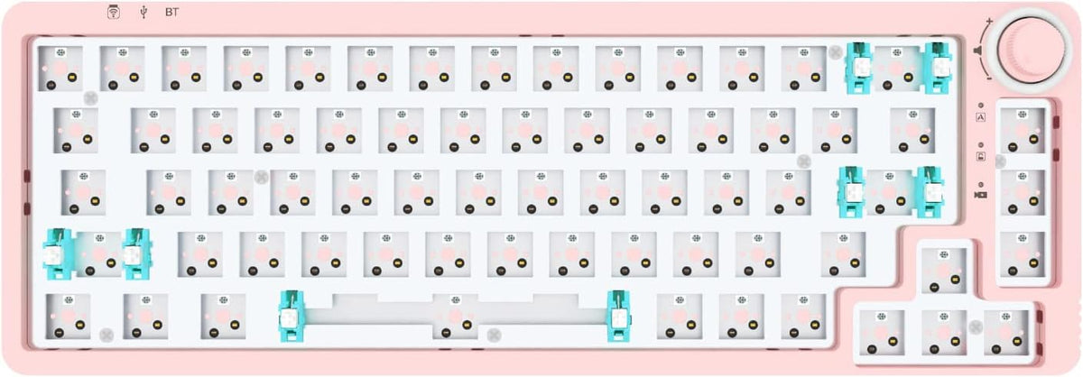 Clear Green 67 Keys Hot Swappable Mechanical Keyboard Kit U937
