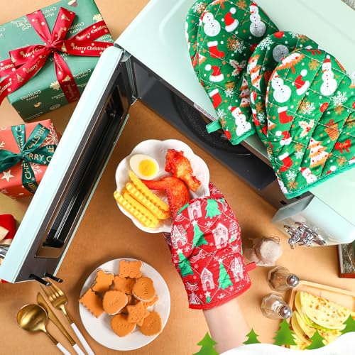 2 Pcs Christmas Mini Oven Mitt Pot Holders T478