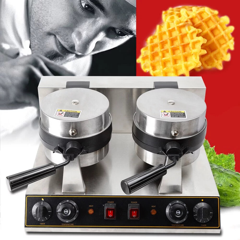 Non-Stick 7" Round Belgian Waffle Maker 1500W A653