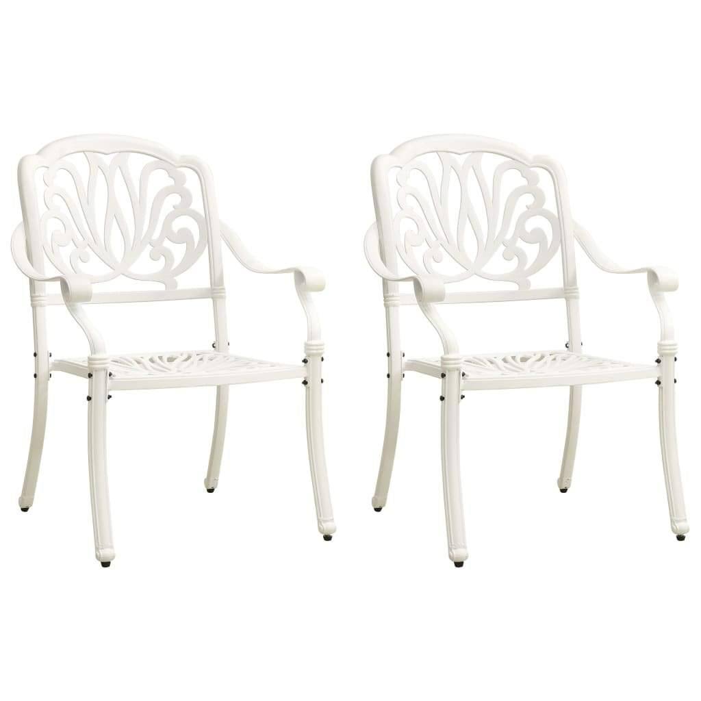 3 Piece Bistro Set Cast Aluminum White P57985