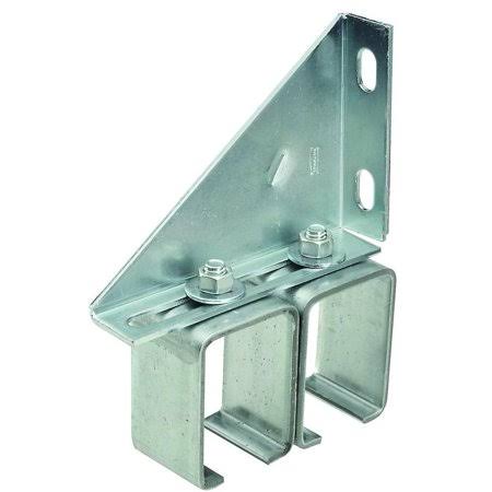 Wall Mount Adjustable Double Box Rail Bracket Galvanized Steel (Case of 10) Q85889