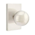 Satin Nickel Double Dummy Orb Door Knob and Rectangular Rose K5037