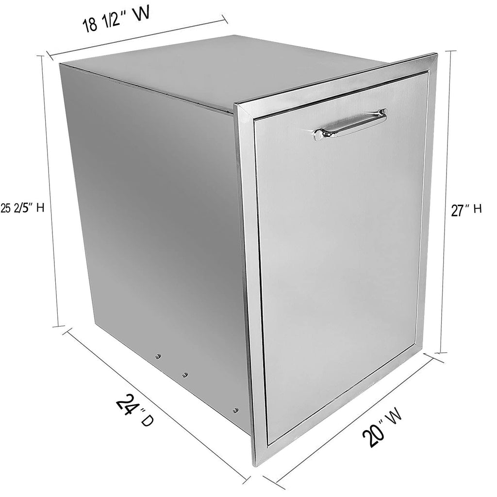 Stainless Steel Propane Tank Drawer W16XD18XH22.3 Inches I3431
