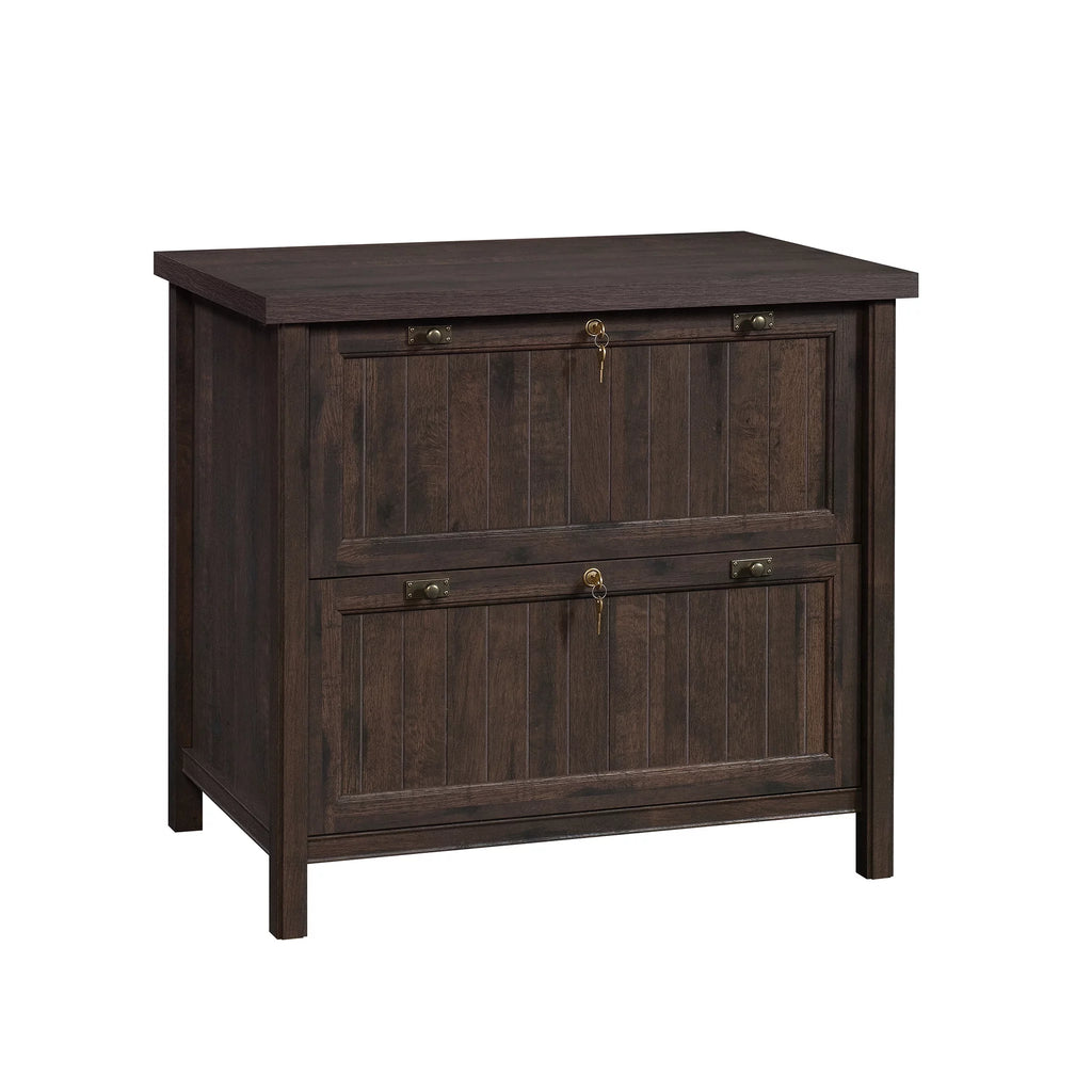 Coffee Oak Lateral File Cabinet S3484