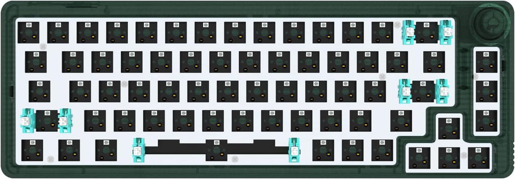 Clear Green 67 Keys Hot Swappable Mechanical Keyboard Kit U937