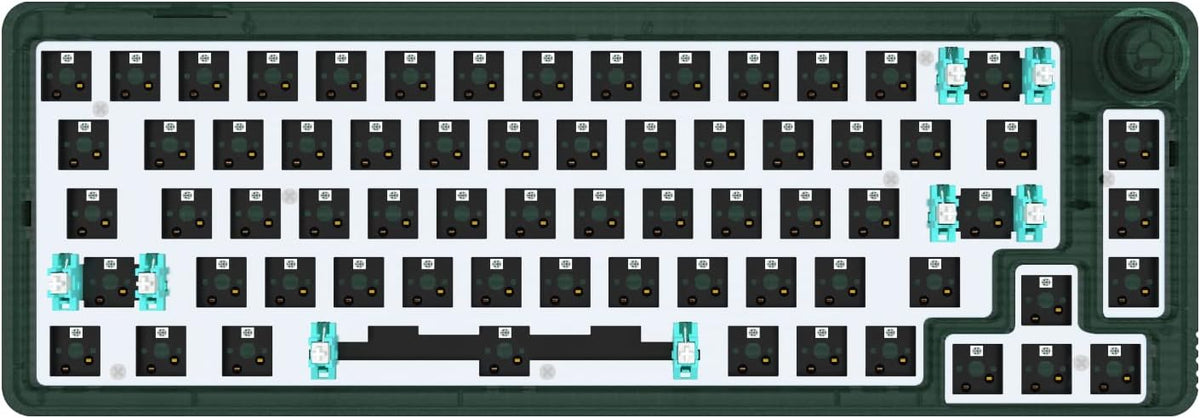 Clear Green 67 Keys Hot Swappable Mechanical Keyboard Kit U937