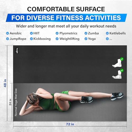 Large 6'x4'x7mm Foam Exercise Mat N13861
