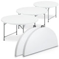 4Ft White Plastic Foldable Table Set of 5 S3800