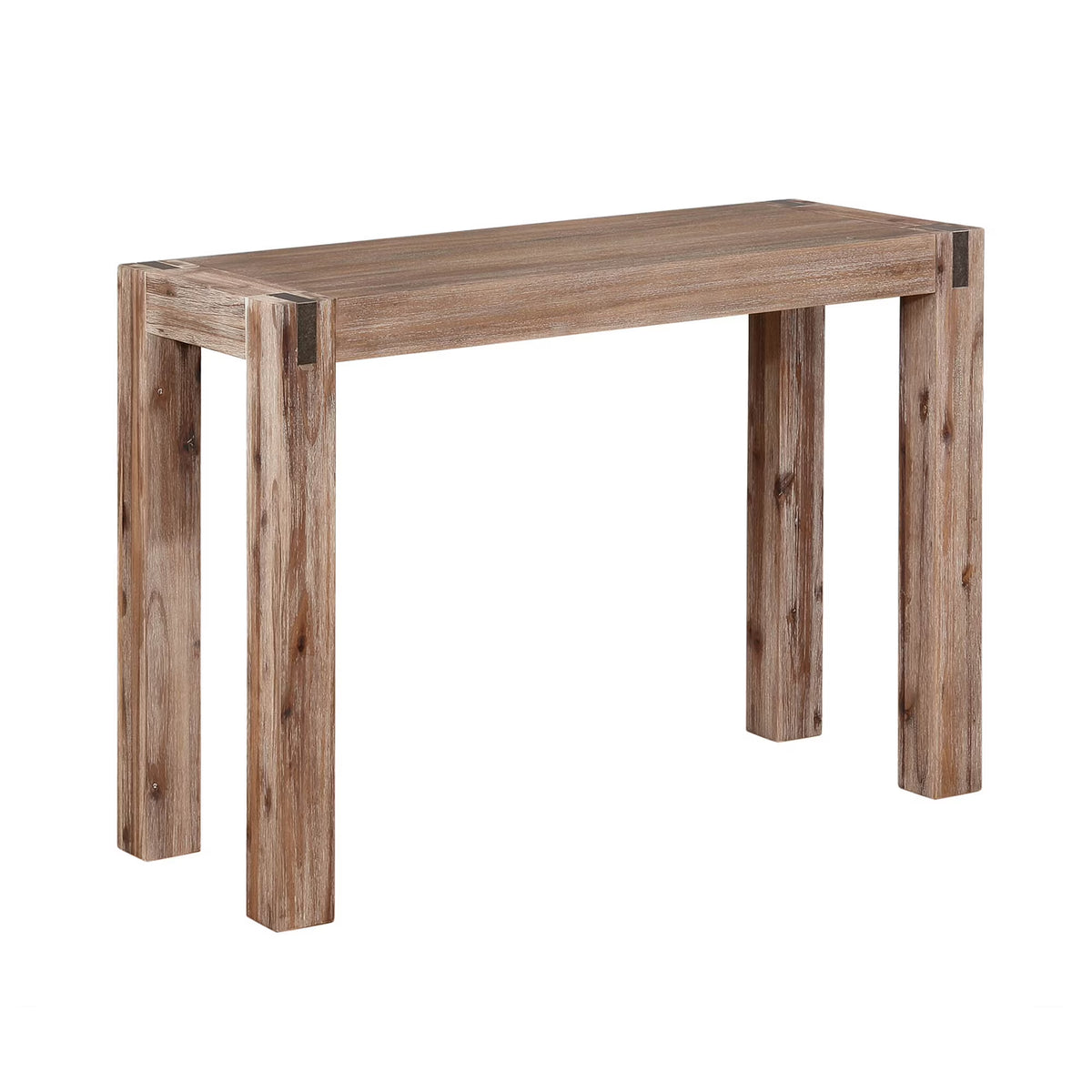 Brushed Driftwood Acacia Wood Media Console Table U17715