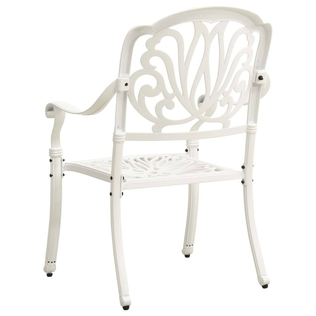 3 Piece Bistro Set Cast Aluminum White P57985