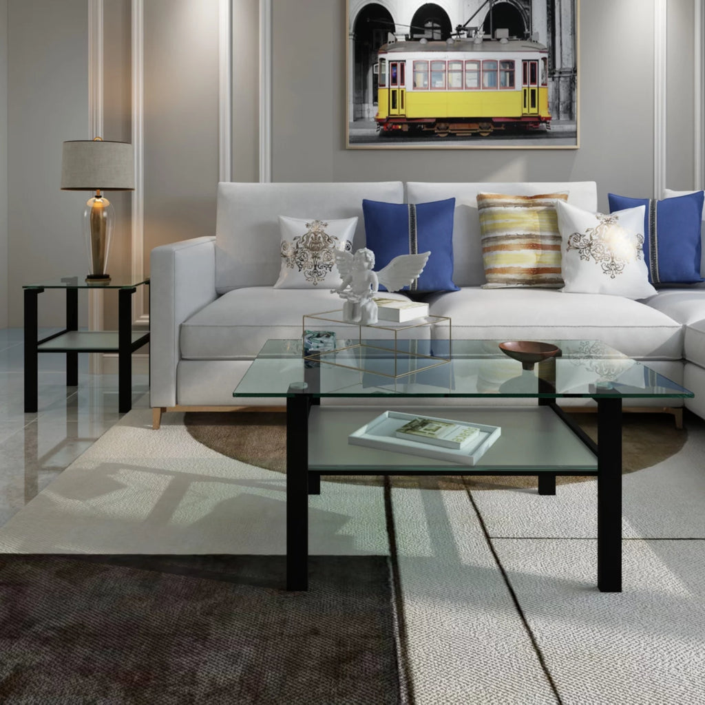 39.37" Glass Coffee Table H244