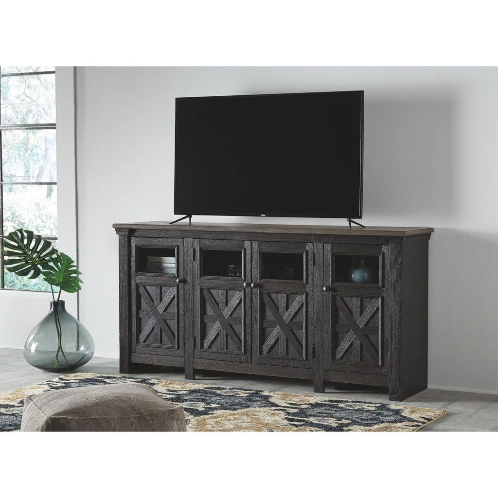 74" TV Stand in Black and Gray K5077