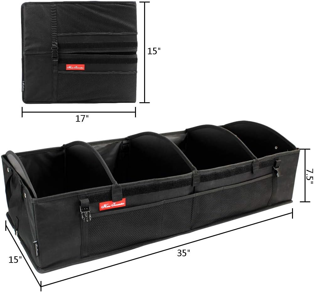 4 Compartment Foldable Car Trunk Organizer T13323