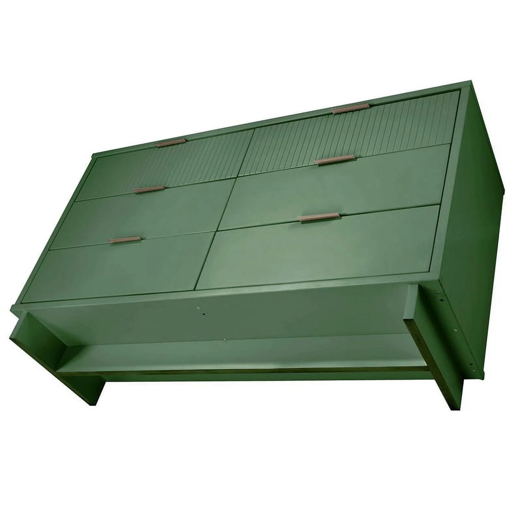 Sage Green Engineered Wood Double Dresser U249626