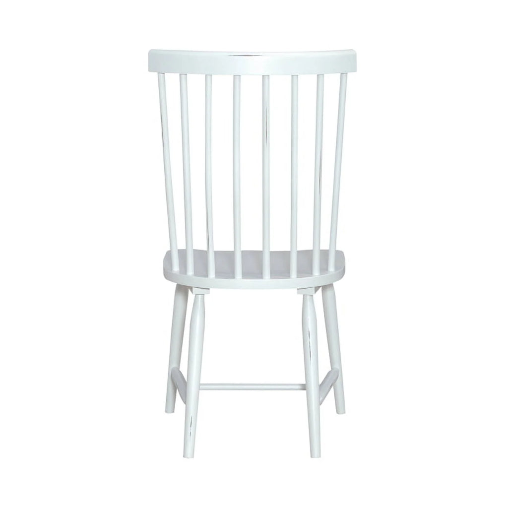 White Spindle Back Side Chair H125