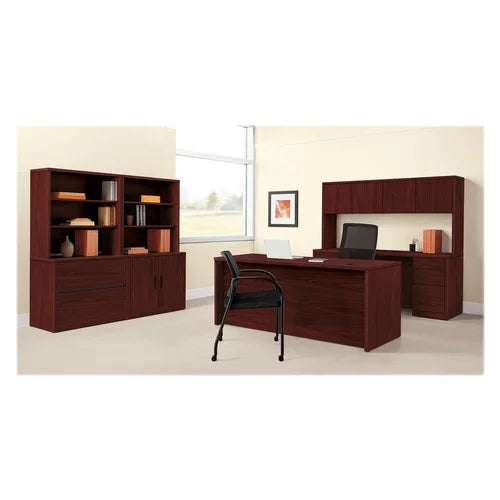 2 Drawer Mahogany Laminate Wood File Cabinet J646765