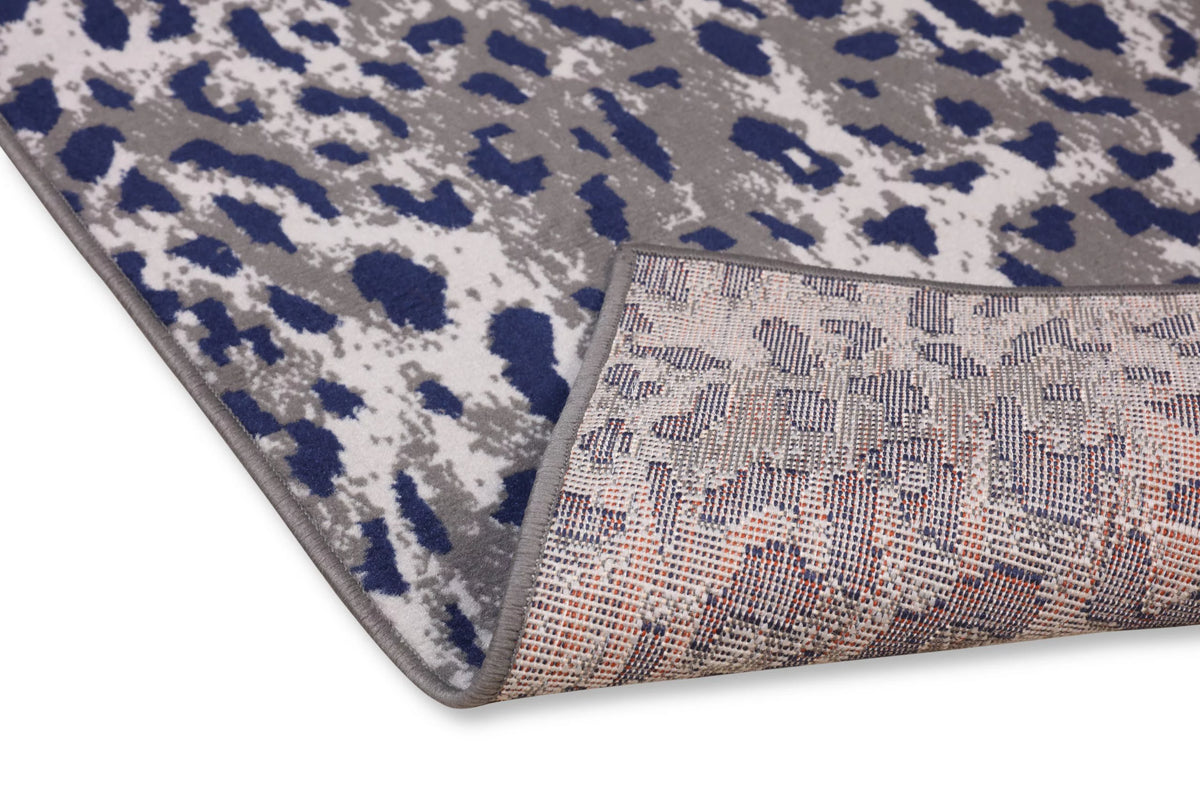 Leopard Print Area Rug 5 ft. x 8 ft. Dark Grey S111