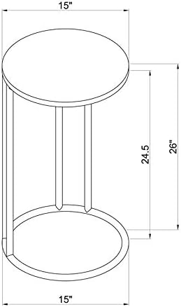 Gold Metal Accent C Table W790528