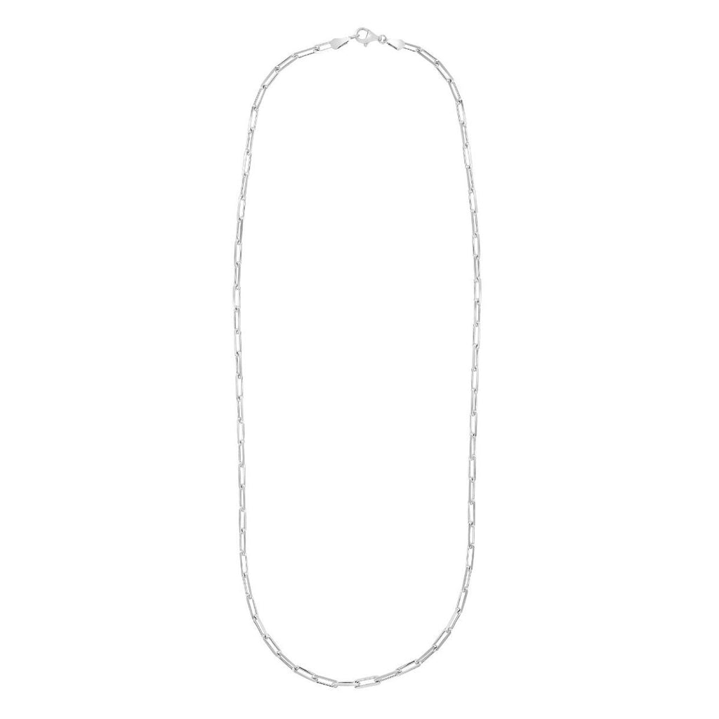 Sterling Silver Paperclip Chain Bracelet with Lobster Clasp - 10" C39720