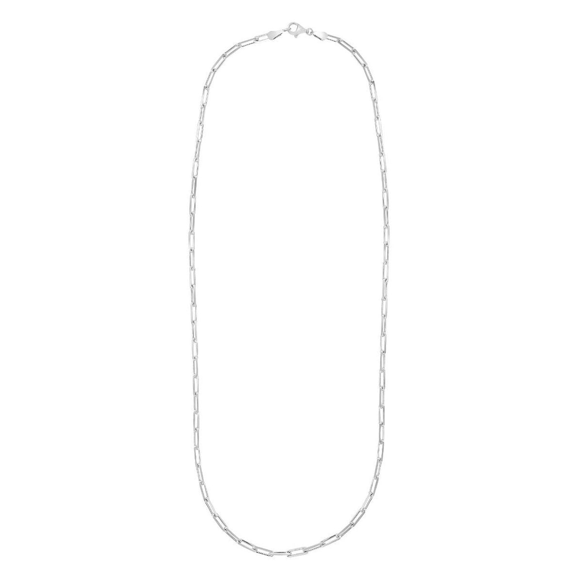 Sterling Silver Paperclip Chain Bracelet with Lobster Clasp - 10" C39720