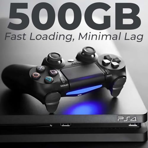 PlayStation 4 Slim 500GB Console Bundle with 2 Dualshock 4 Wireless Controllers H90258