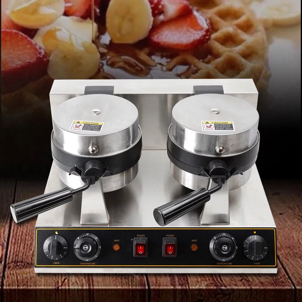 Non-Stick 7" Round Belgian Waffle Maker 1500W A653