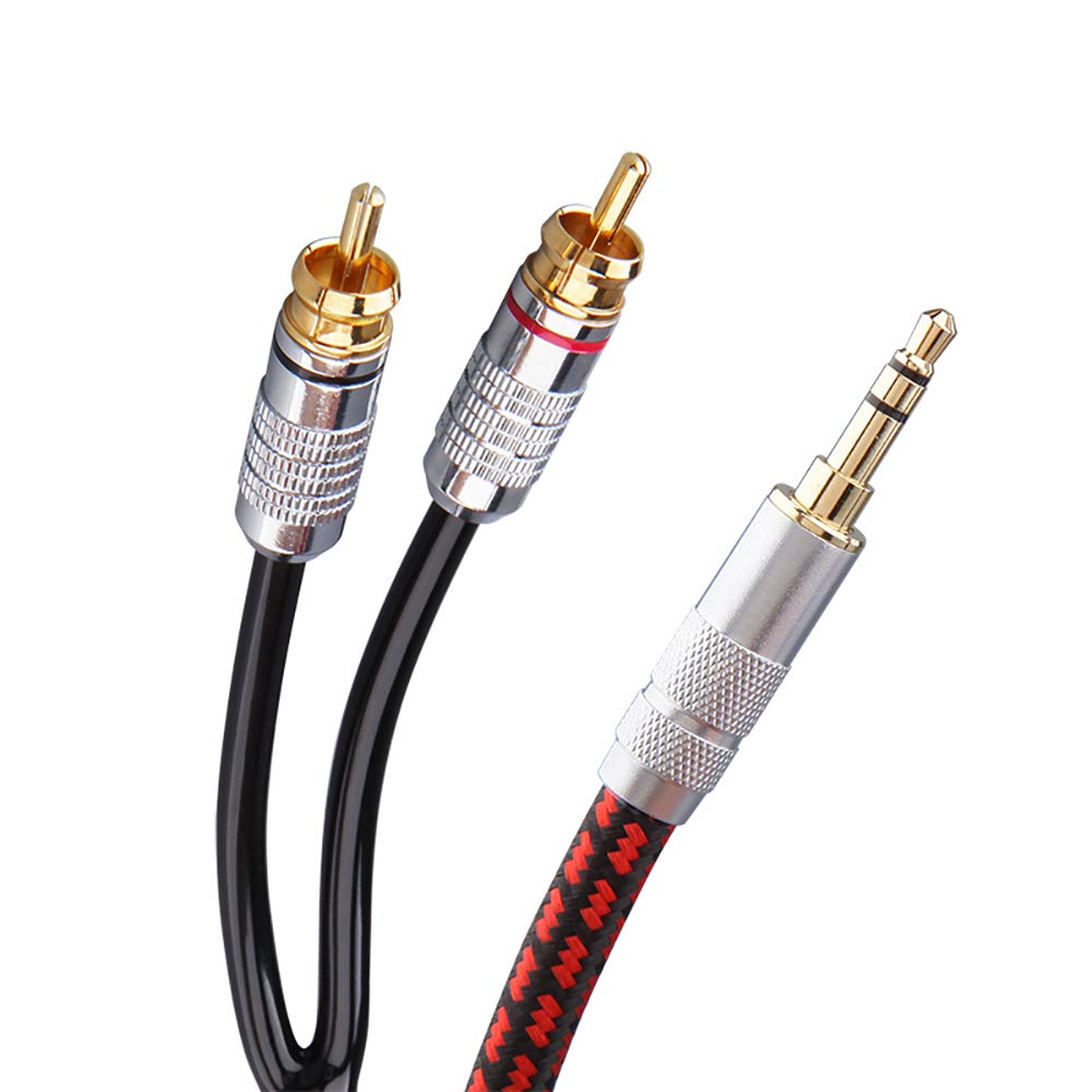 Stereo 3.5mm Male to 2 RCA Male Audio Cable, 3 Feet, Pack of 2 N513894