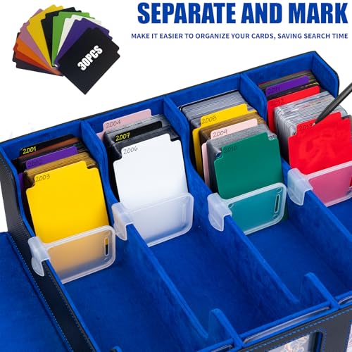 Trading Card Storage Box with Window Dice Tray, Black Grey J67520