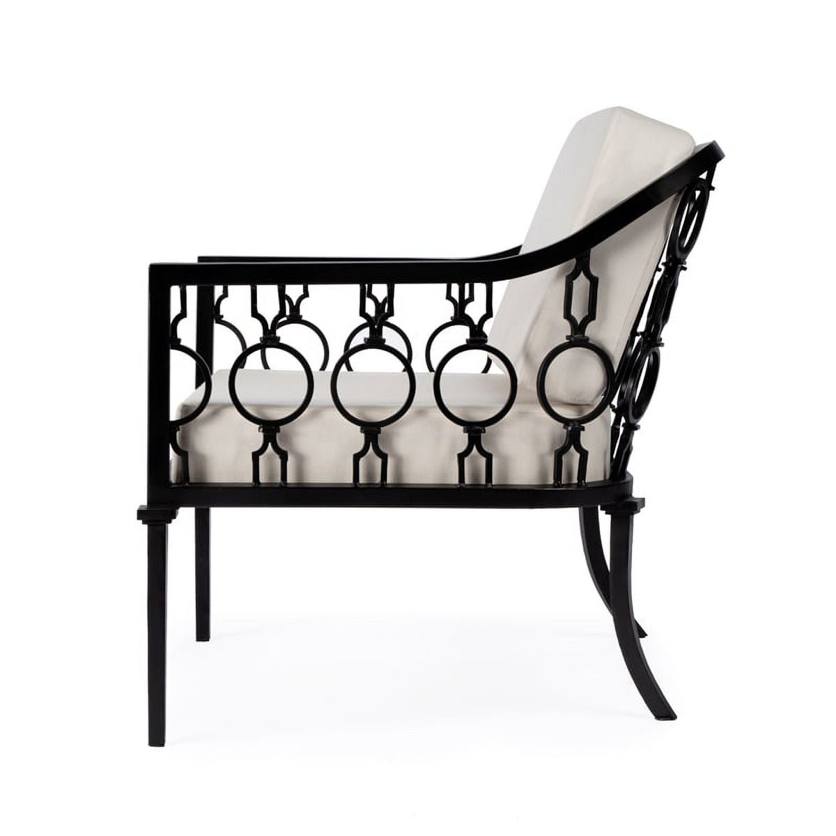 Black Outdoor Sofa and Lounge Chair 2-Piece Set C302733