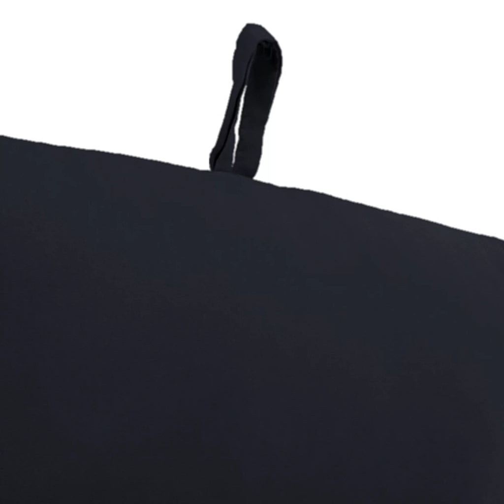 Navy Rectangular Outdoor Chair Cushion with Ties D34640