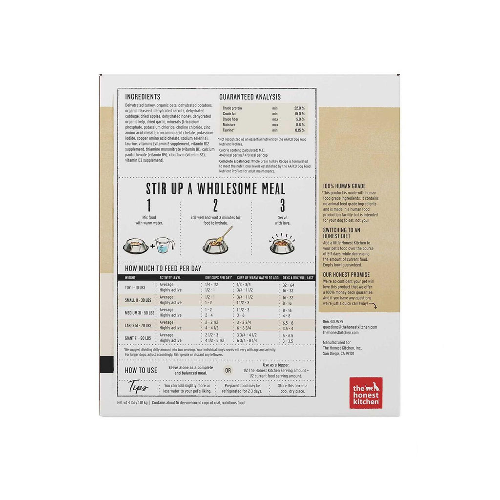 Dehydrated Whole Grain Dog Food Turkey G6249