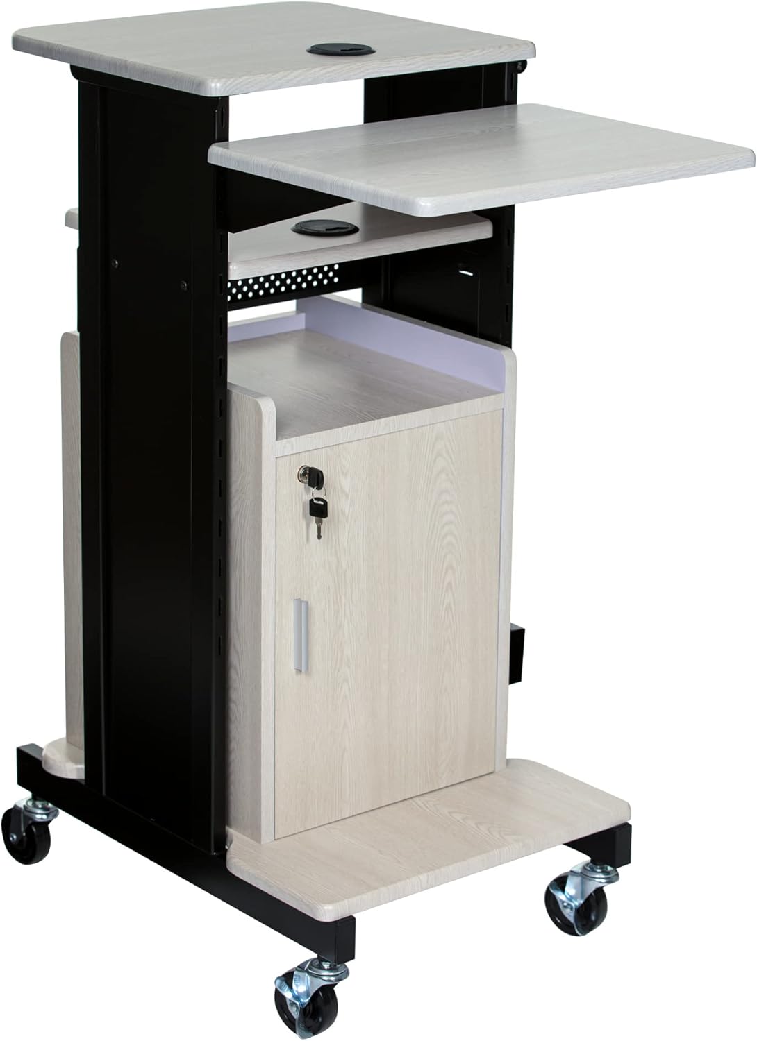 Presentation Cart with Storage Cabinet Y1304