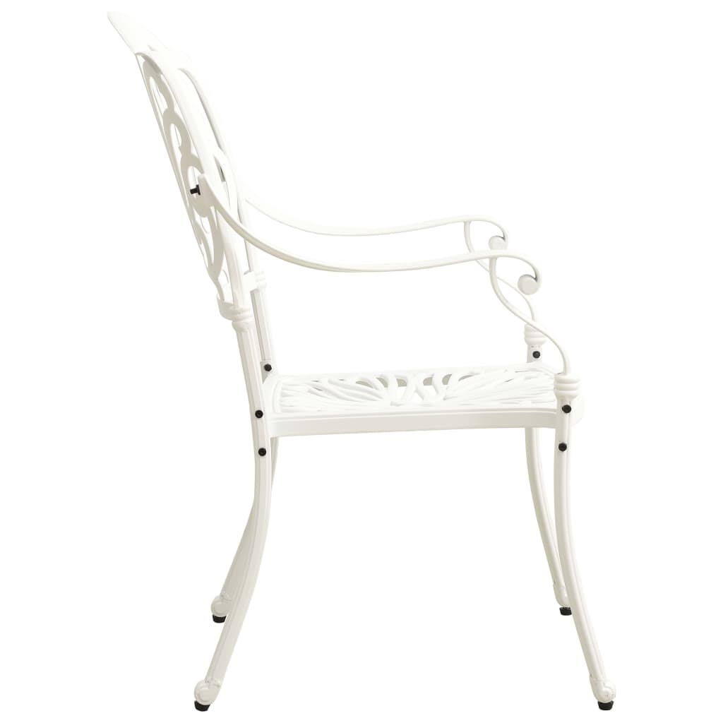 3 Piece Bistro Set Cast Aluminum White P57985
